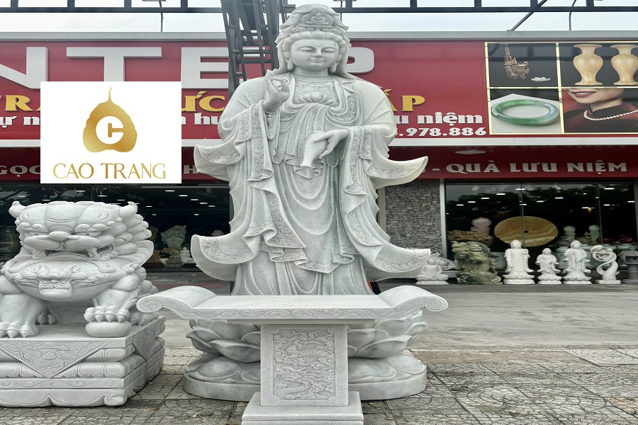 Tượng Phật Quan Âm Bằng Đá Tự Nhiên