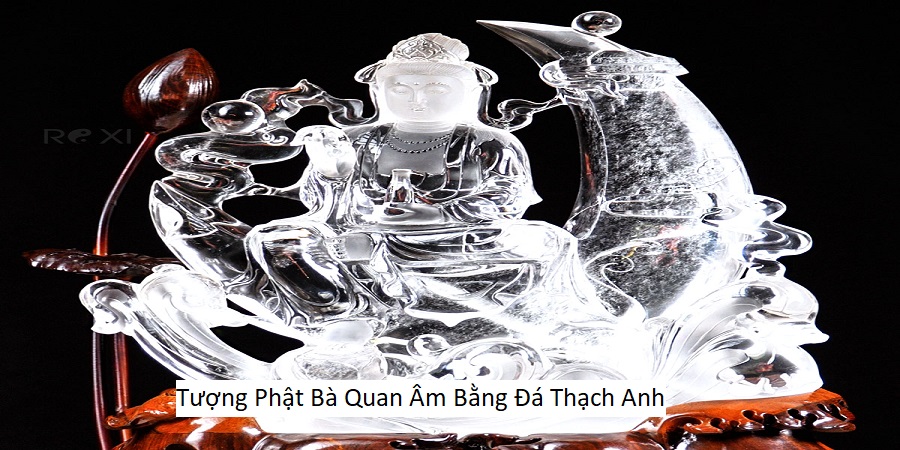 Tượng Phật Bà Quan Âm Bằng Đá Thạch Anh